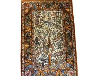 Lot 157  
Tree of Life and Bird Pictorial Tabriz Persian Area Rug