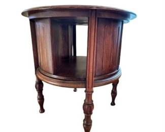 Lot 024-226  
Round Wooden Barrel Table, Vintage