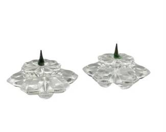 Lot 051  
Swarovski Snowflake Candleholder’s Pin Style, Two (2)