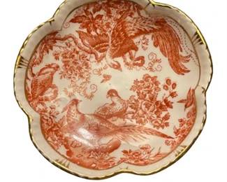 Lot 114   
Royal Crown Derby "Red Aves" XXXIII Trinket Dish