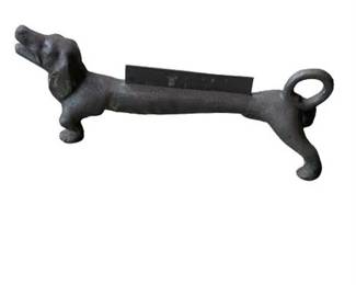 Lot 758   
Antique Dachshund Boot Scraper, Cast Iron