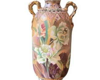 Lot 006  
Nippon Morimura Brothers Gilt and Polychrome Enameled Vase