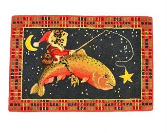 Lot 830  
Holiday Santa Frog Welcome Mat