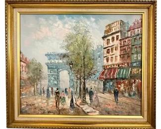 Lot 202  
Caroline Burnett Original Oil Painting Arc de Triomphe