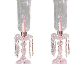 Lot 005  
Crystal Electric Mantle Lusters, Pair