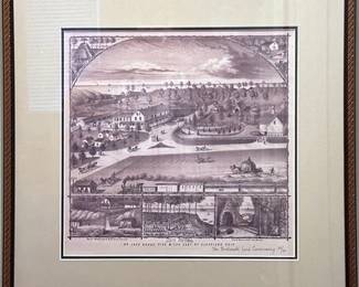 Lot 150-001   
“The Bratenahl Land Conservancy” Map Steel Etching 39/40