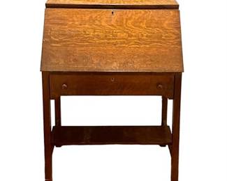 Lot 152  
Vintage Mission Style Oak Drop Front Writing Desk