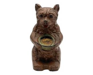 Lot 516  
Antique Hubley Cast Iron Bear Bank