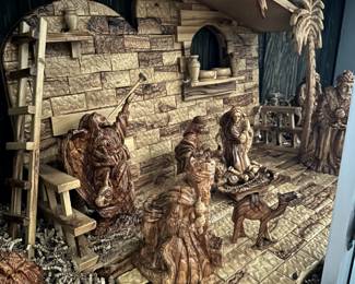 From Bethlehem, Israel- hand carved Nativity Set. Detail is stunning!!