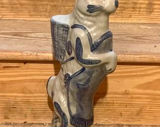 vintage Beaumont Brothers salt-glazed pottery rabbit