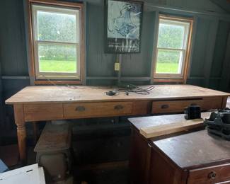 fabric cutting table - circa 1920