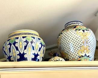 Talavera ginger jars 