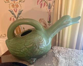stoneware goose pitcher 