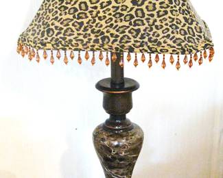 Ceramic Beaded Leopard Shade Table Lamp - Good Quality