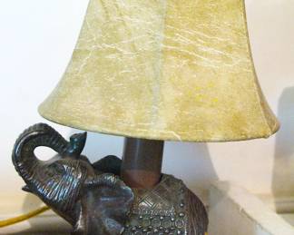 Bronze Look Mini Elephant Lamp