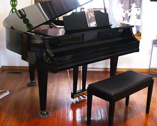 Kimball La - Petite Ebony Baby Grand Piano - Serviced Every Year in Pristine Condition