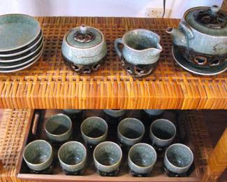 Vintage Somayaki Japanese Pottery Tea Set