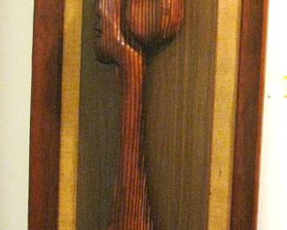 Mid-Century Wood Chess Queen Original Wall Art by Retro Attics 