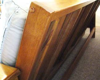 Mission-style Solid Wood Futon Glide open Queen Bed