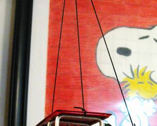 Peanuts Flying Ace Snoopy's Red Plane Diecast Metal Freeform Hanging