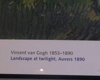 Landscape at Twilight  Framed Museum Poster Vincent Van Gogh