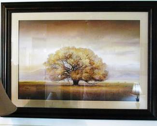 Extra Large Framed Beautiful Print of an Oak Tree by William Vans coy.