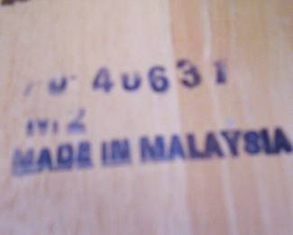 Malaysia Solid Wood Dining Table - 6 Chairs with Drawers on each end 