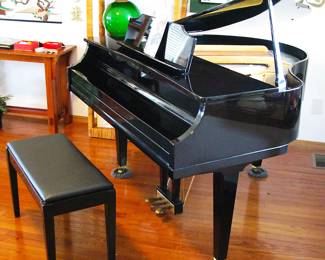 Kimball La - Petite Ebony Baby Grand Piano - Serviced Every Year in Pristine Condition