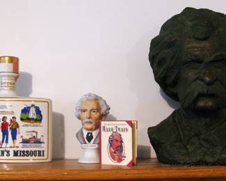 Rare Vintage Mark Twain Plaster Bust By Sculptor Ron Tunison 