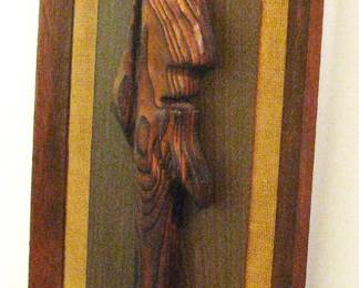 Mid-Century Wood Chess King Original Wall Art by Retro Attics 