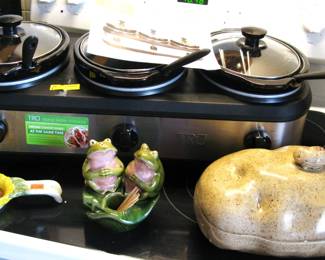 Buffet Server Set - 3 Round Stainless Servers