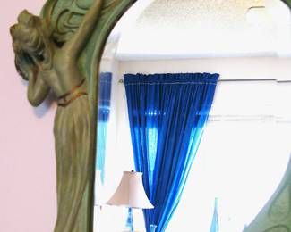 Stunning Art Nouveau Chalk Medium Size Mirror