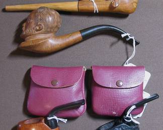 Vintage Rolex Briar Italy Tobacco Smoking Pipes with Pouch /Vintage Briar Tobacco Pipes