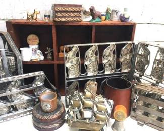 Wonderful antique easter, rabbit & christmas chocolate candy molds...wonderful old treasures 
