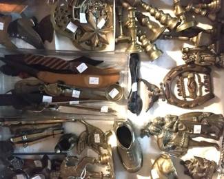 Letter Opener collection, brass, silverplate and wood 