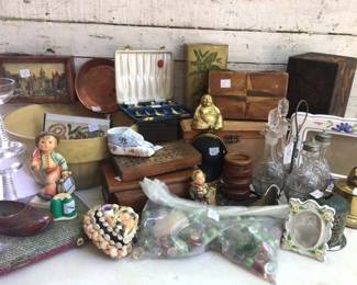 Crockery, victorian, folk art, wooden ware, flatware sets and more