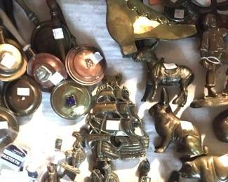 Lots of brass figurines, trinkets and treasures...just a sampling ...not all photographed