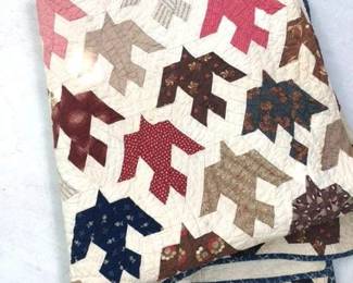 Antique bird pattern quilt...original old