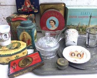 More Queen Elizabeth and English royalty memorabilia...some rare glass pieces too 