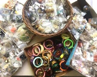 Over 400 bags of miscellaneous jewelry....$1, 2 3, 4  & 5 each...pull up a chair and have fun.