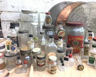 More old advertising jars...some local to mid Illinois 