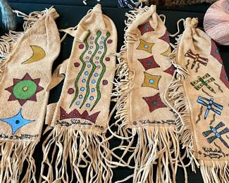 Signed W. Audiss Painted Pipe Bags