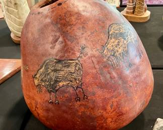 Signed Gourd Art