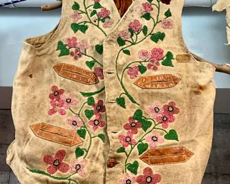 Sioux Beaded Hide Vest