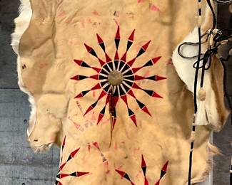 Native American Painted Deer Hide