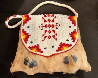 Native American Beaded Hooves Bag