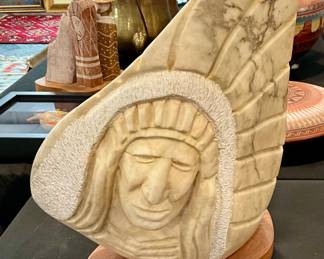 Gerald Runnels Lakota Chief Sculpture 