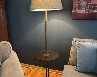Floor lamp with table