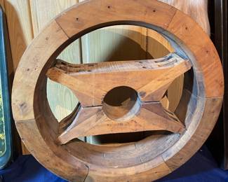 Antique Wooden Pulley