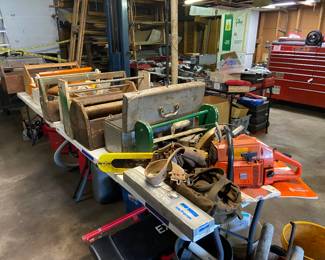 Old School vintage handyman tool caddy's